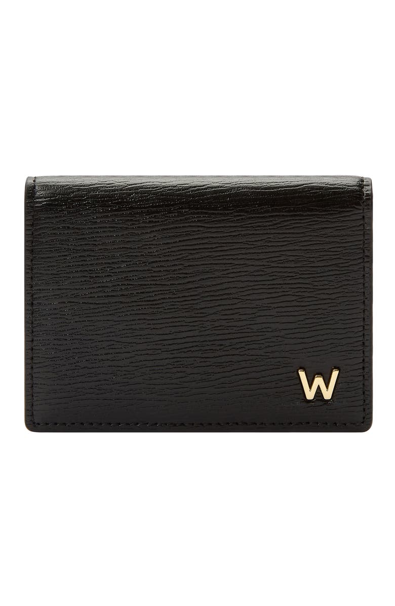 WOLF W Gusset Card Case, Main, color, Black
