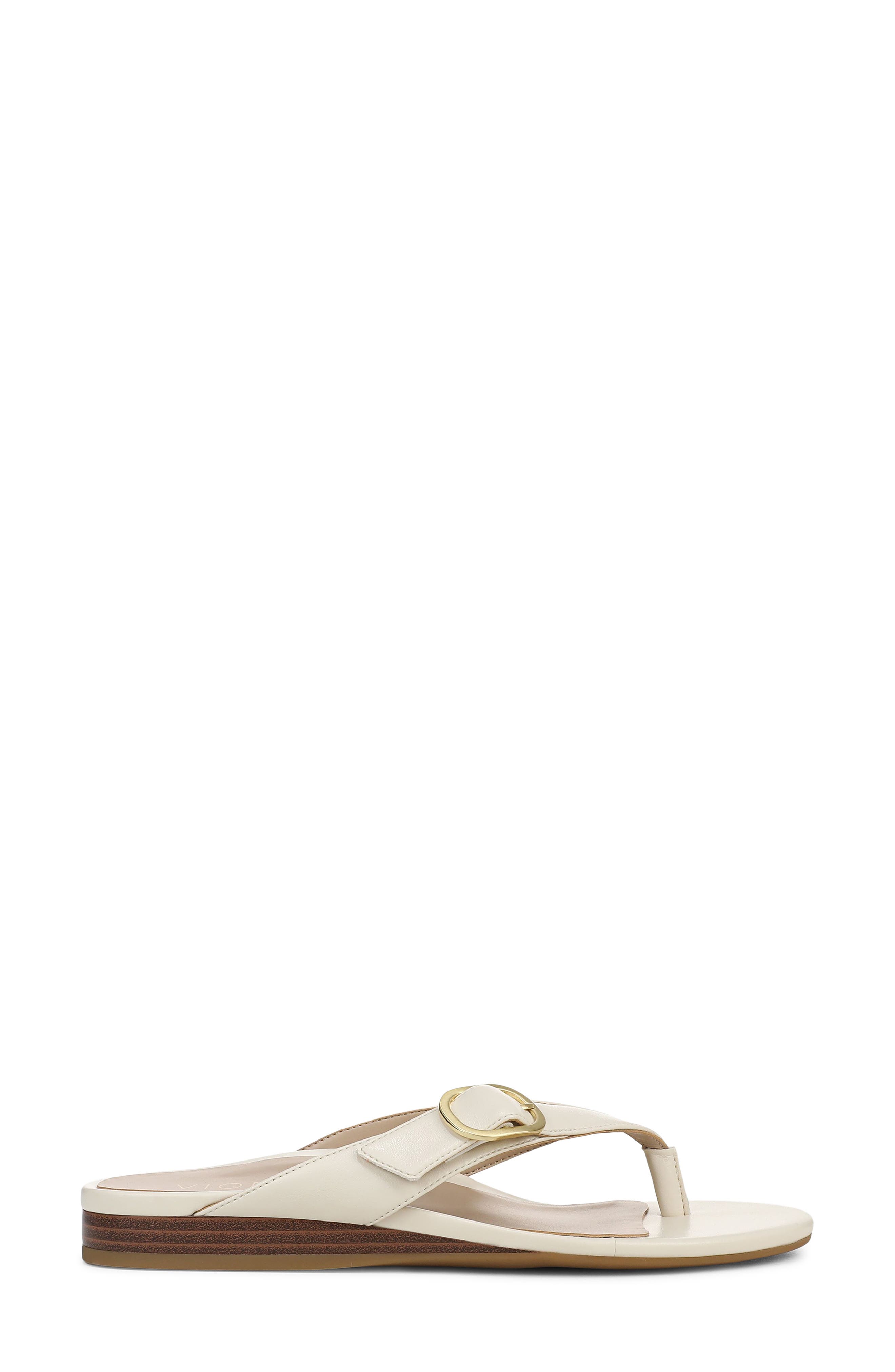 Vionic Ginny Flip Flop, Alternate, color, Ivory