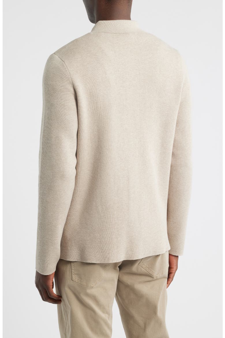 Cantor Knit Cotton Button-Up Overshirt, Alternate, color, TAN