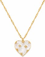 Donatello Gian Gold-Tone Mother of Pearl Heart Necklace