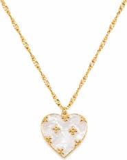 Donatello Gian Gold-Tone Mother of Pearl Heart Necklace