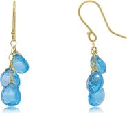 The Lovery Fine Jewelry Blue Topaz Bead Dangle Earrings
