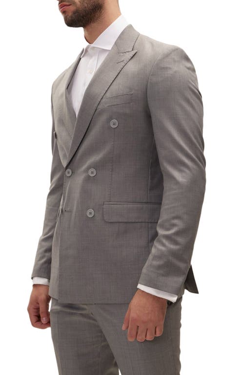 Ron Tomson Super 120s Wool Double Breasted Tuxedo Jacket
