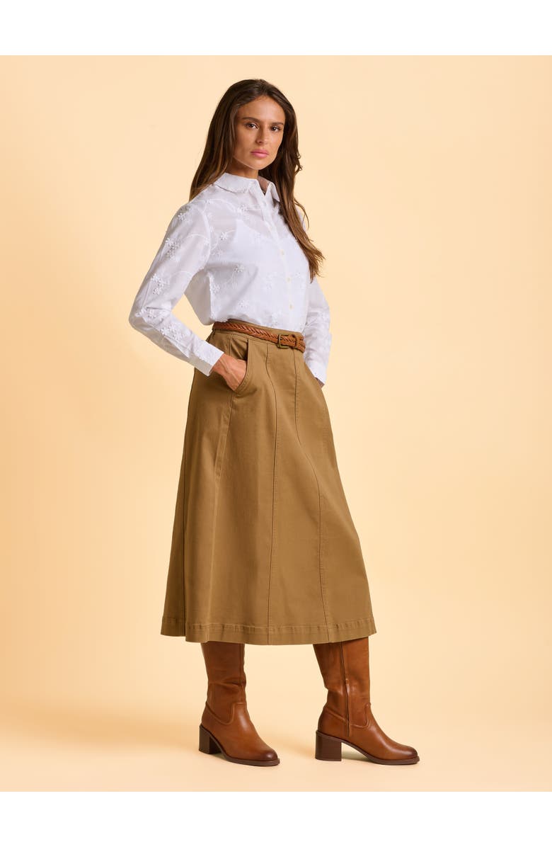 Brakeburn Flora Long Sleeve Embroidered Shirt, Alternate, color, Cream