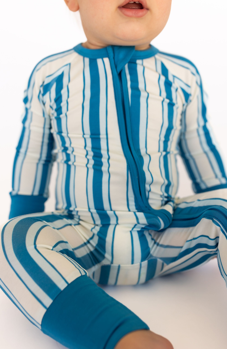 In My Jammers Milo Zipper Romper, Alternate, color, Milo Stripe
