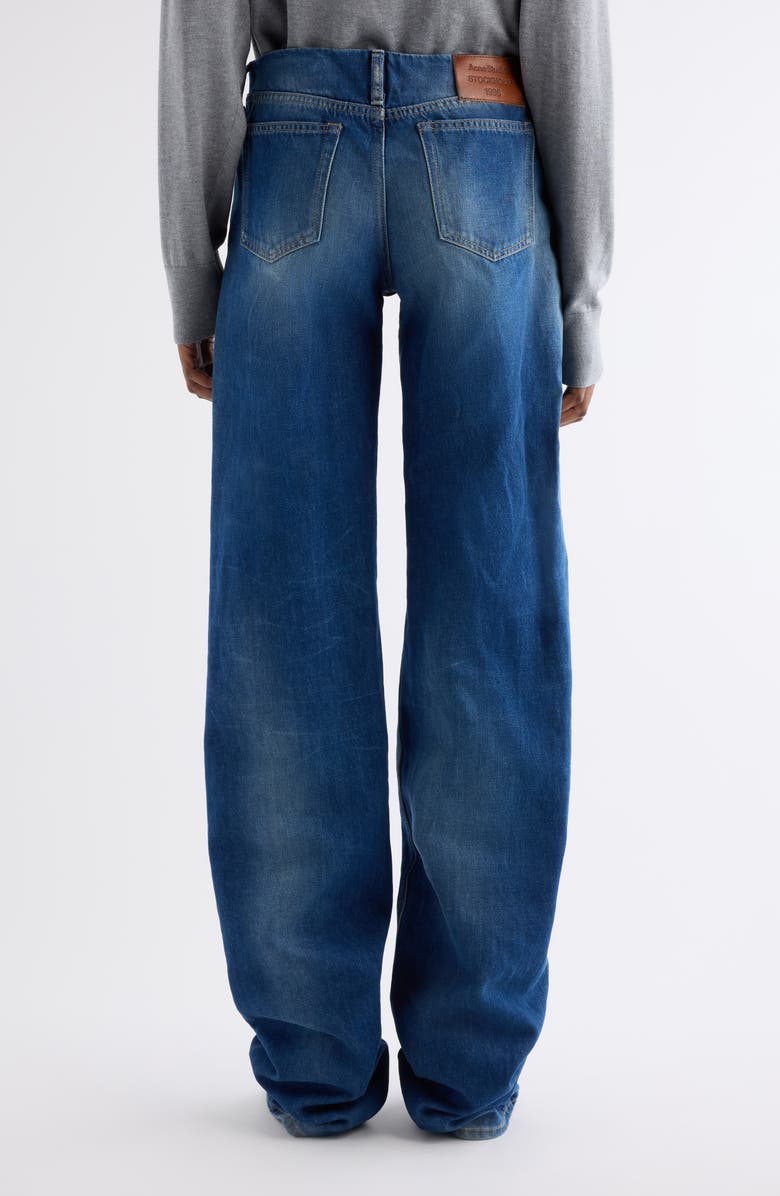 Acne Studios Puga No Waistband Denim Jeans, Alternate, color, Mid Blue