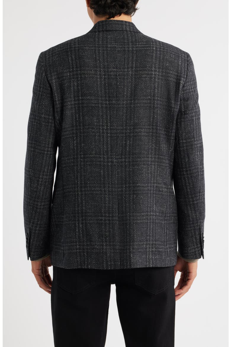 Ridley Slim Fit Windowpane Plaid Wool Blend Sport Coat, Alternate, color, CHARCOAL