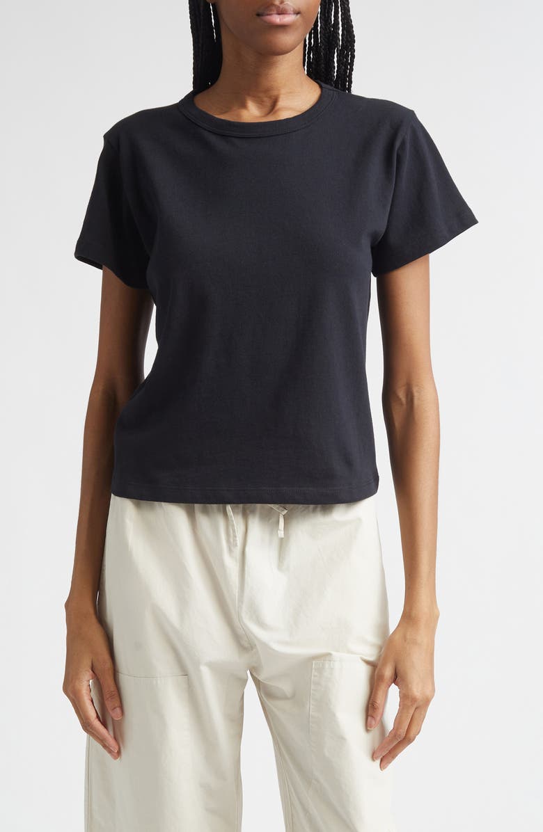 LESET The Margo Crop Tee, Main, color, Black
