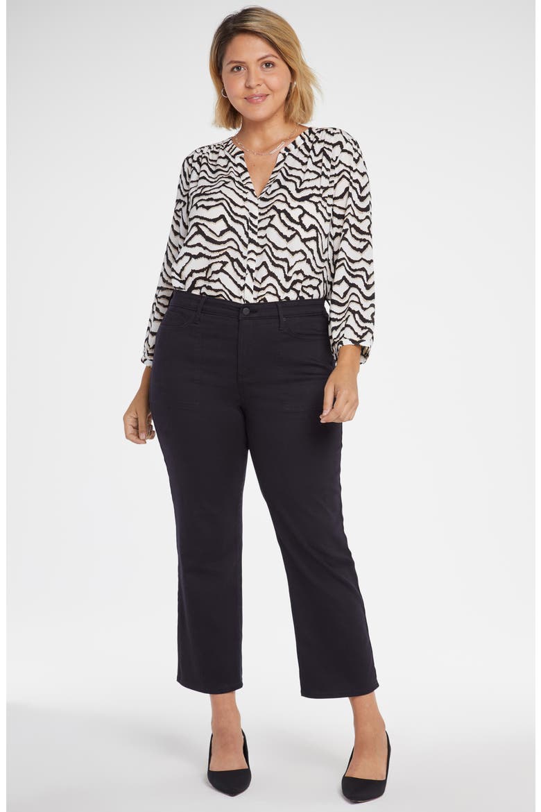 Piper Relaxed Crop Straight Leg Jeans, Alternate, color, BLACK