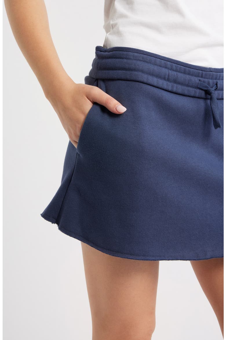 Cotton Blend Fleece Miniskort, Alternate, color, NAVY INDIGO