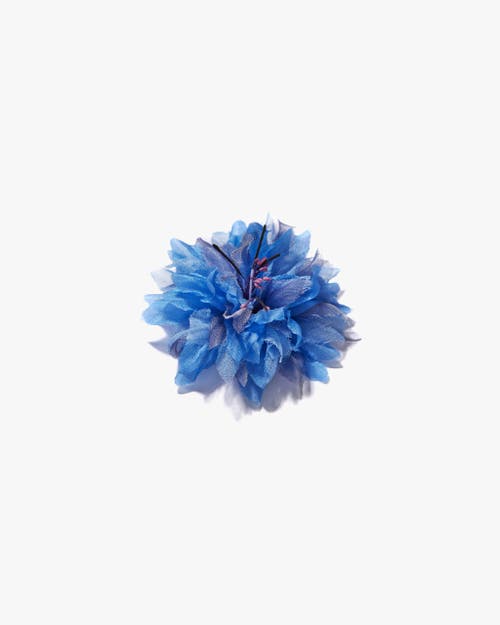 Helena Simon The Blue Cornflower Floral Brooch In Blue