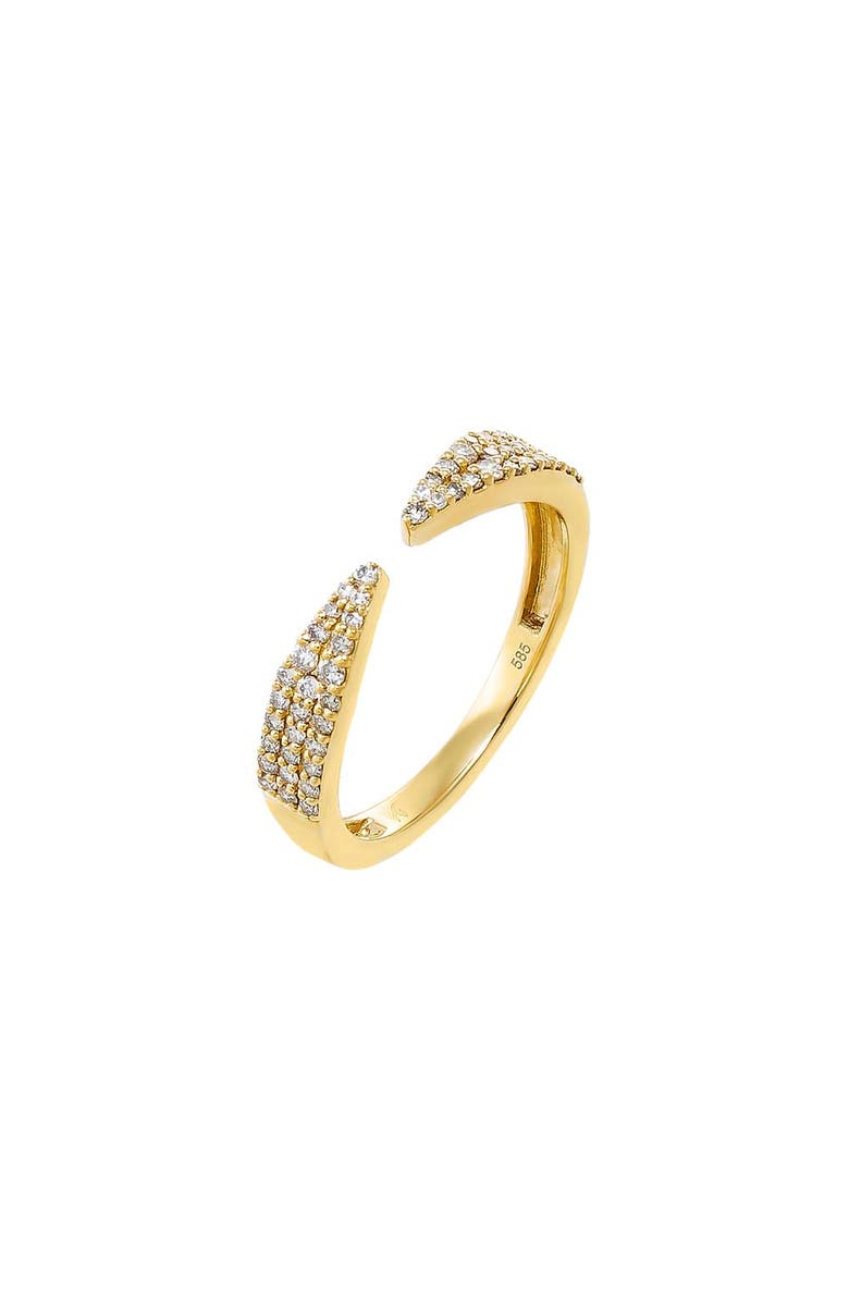 BY ADINA EDEN Diamond Pave Open Claw Ring 14K, Main, color, 