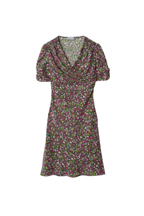 Burberry Ditsy Floral Silk Mini Dress In Multi