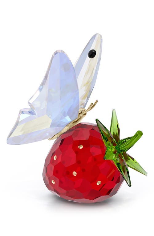 Shop Swarovski Idyllia Crystal Butterfly & Strawberry In Red