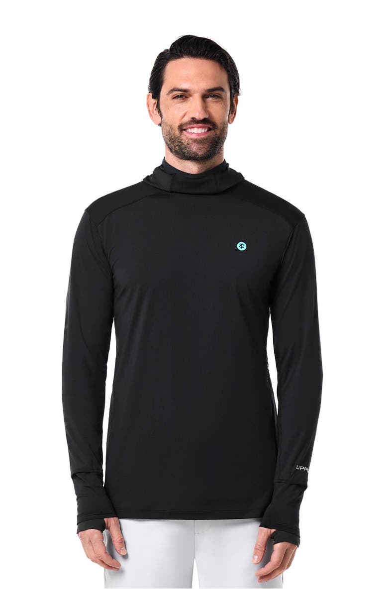 Coolibar Men's Performance Sun Hoodie - UPF 50+ Sun Protection - Agility, Main, color, Black