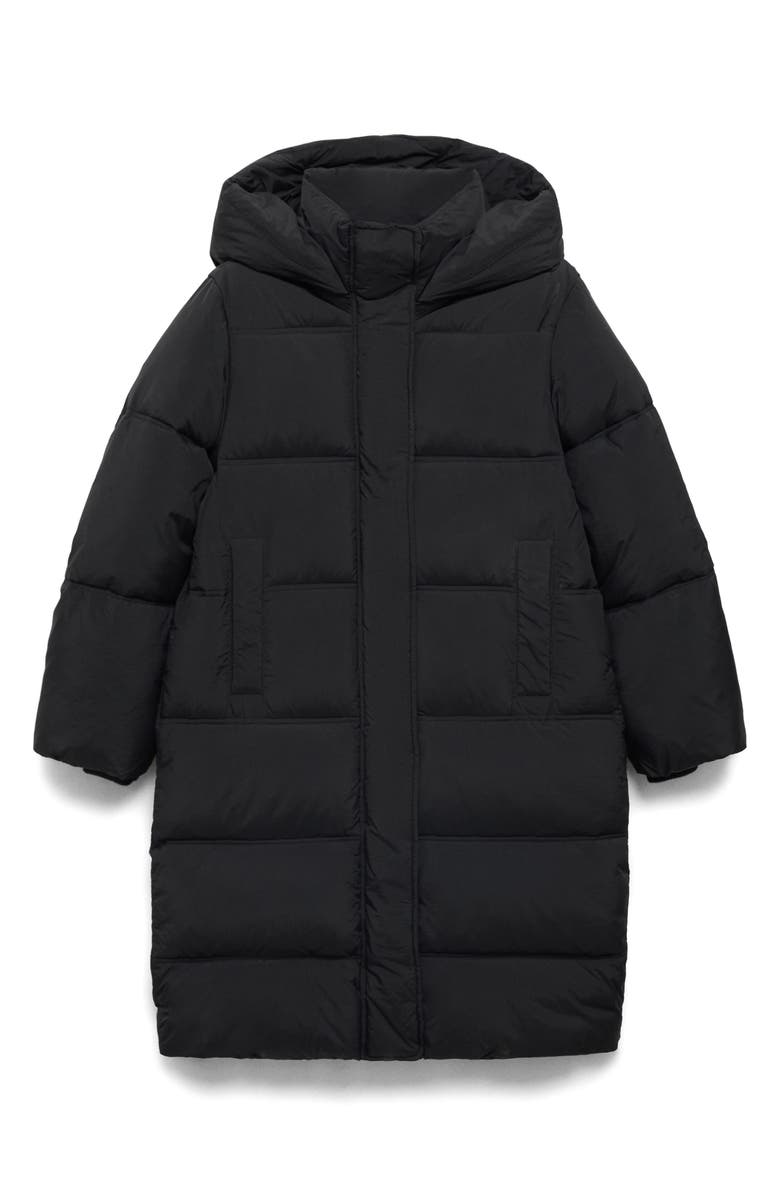 MANGO Quilted Hooded Coat, Alternate, color,