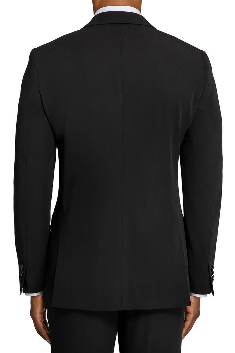 Peak Lapel Tuxedo Jacket, Alternate, color, BLACK