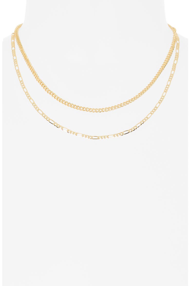 Demi Fine 2-Pack Chain Necklaces, Alternate, color, GOLD
