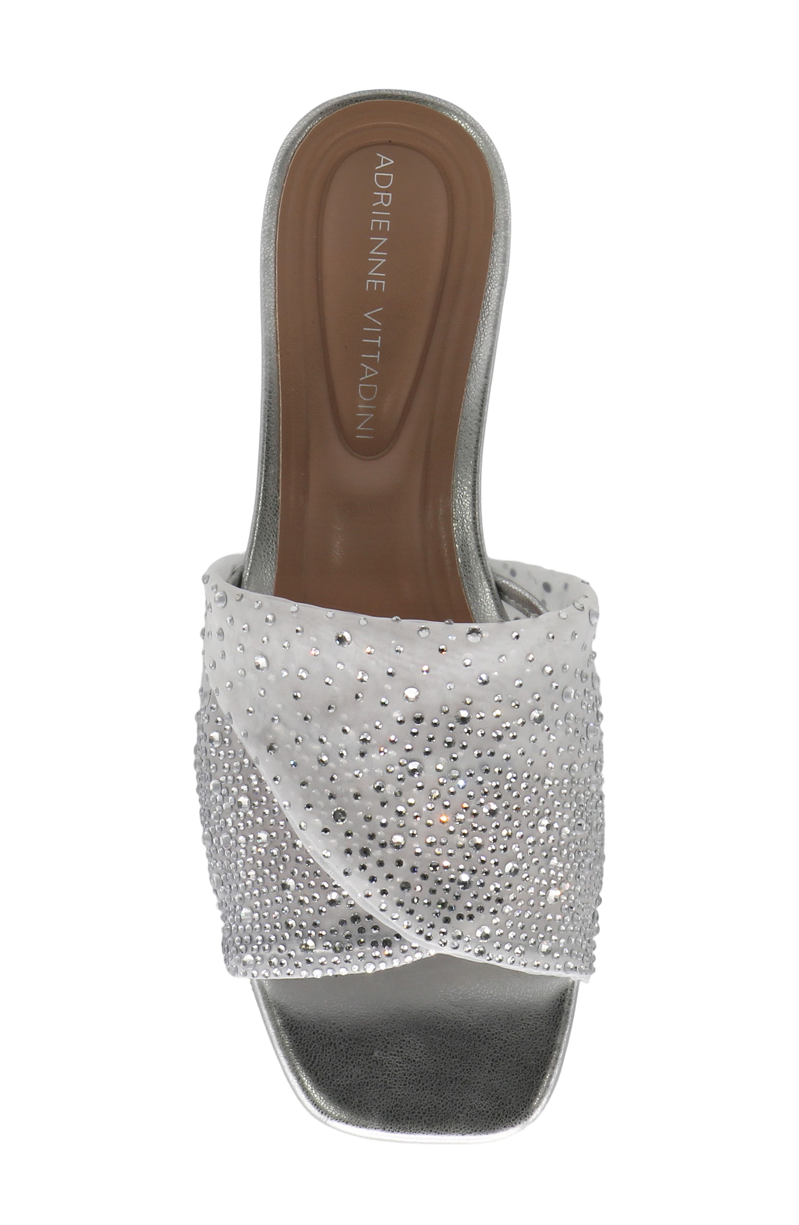 Adrienne Vittadini Primace Slide Sandal, Alternate, color, Silver