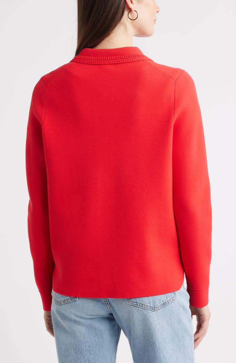 Caslon<sup>®</sup> Sweater Shirt Jacket, Alternate, color, Red Pepper