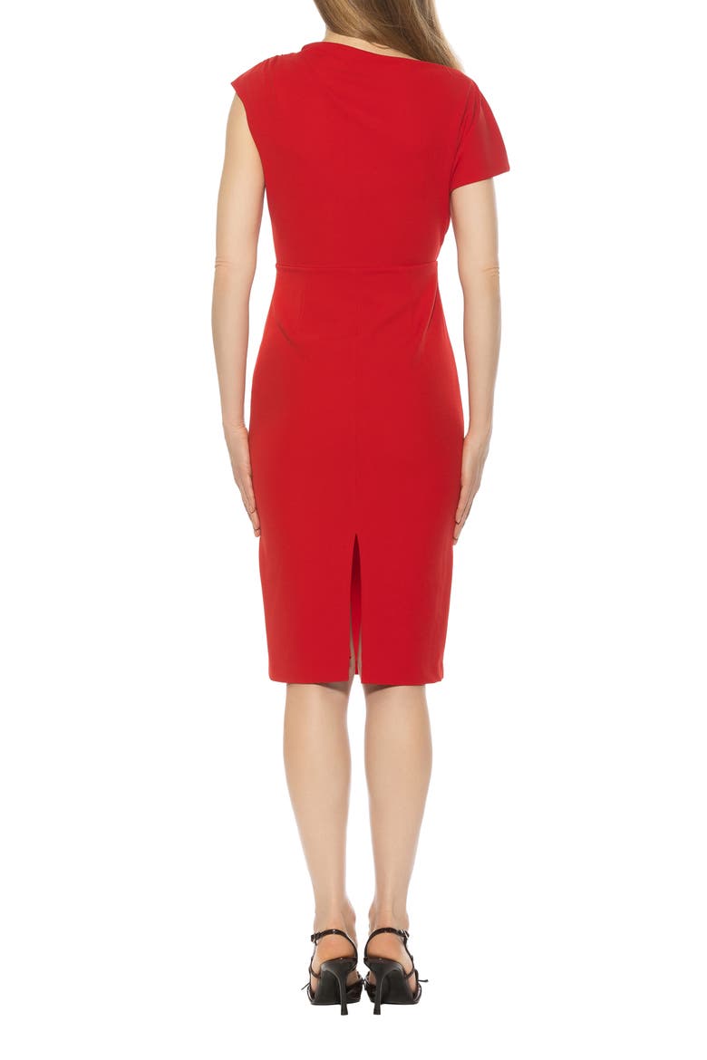 Althea Sheath Dress, Alternate, color, RED