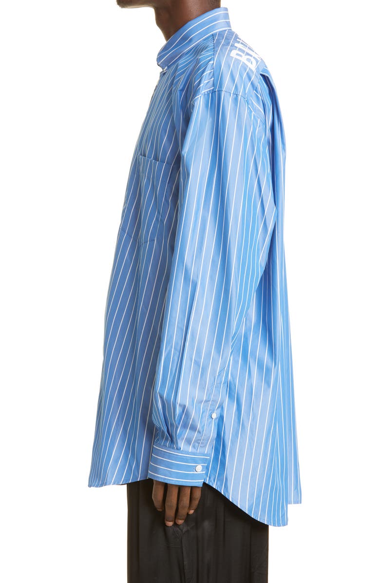 Balenciaga Double Sleeve Button-Down Shirt, Alternate, color, 