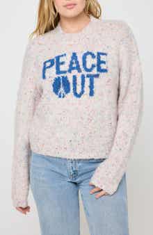 Spiritual Gangster Beatrice Peace Out Alpaca & Wool Blend Sweater
