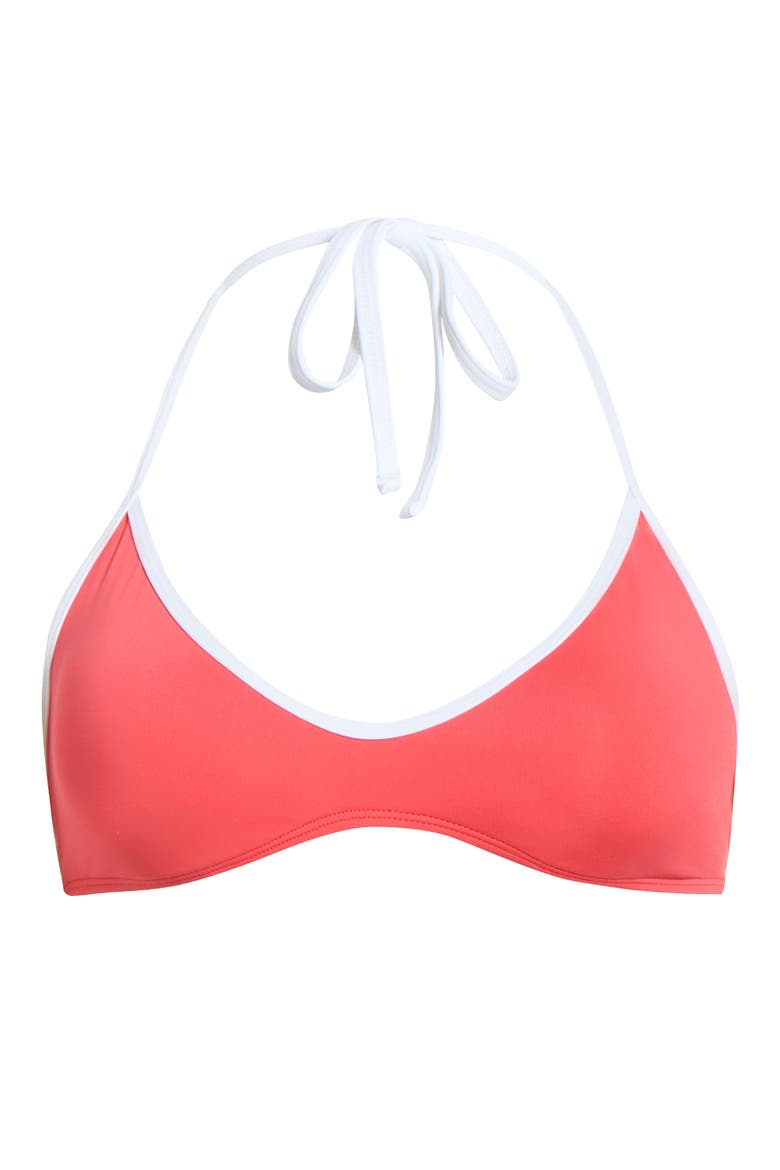 Classic Surf Halter Swim Top, Alternate, color, RED