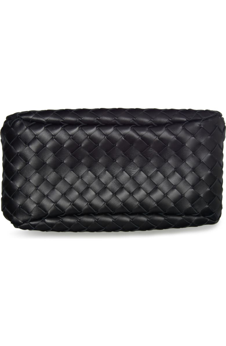 Bottega Veneta Small Campana Intrecciato Leather Shoulder Bag, Alternate, color, Black-Brass