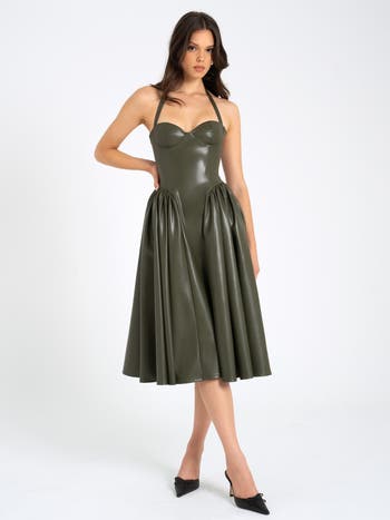 Eliana Vegan Leather Dress