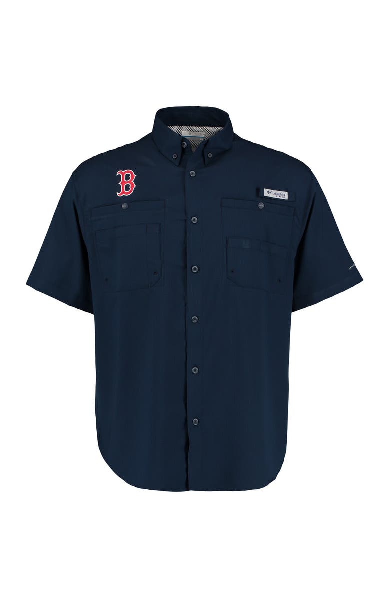 Columbia Men's Columbia Navy Boston Red Sox Tamiami Omni-Shade Button-Down Shirt, Main, color, Navy