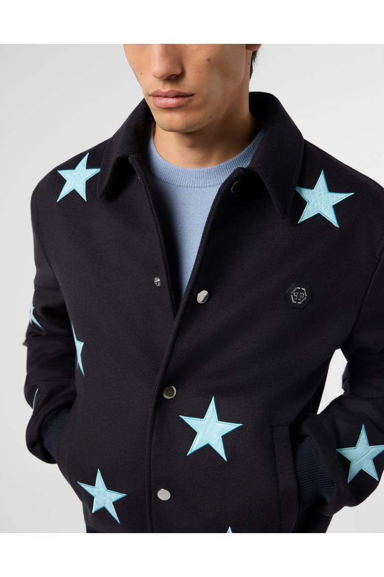 Wool Coster Jacket Cocco Stars Men, Alternate, color, navy