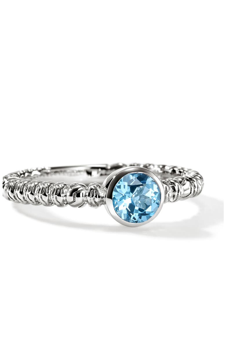 Heishi Sterling Silver Topaz Ring, Alternate, color, SILVER