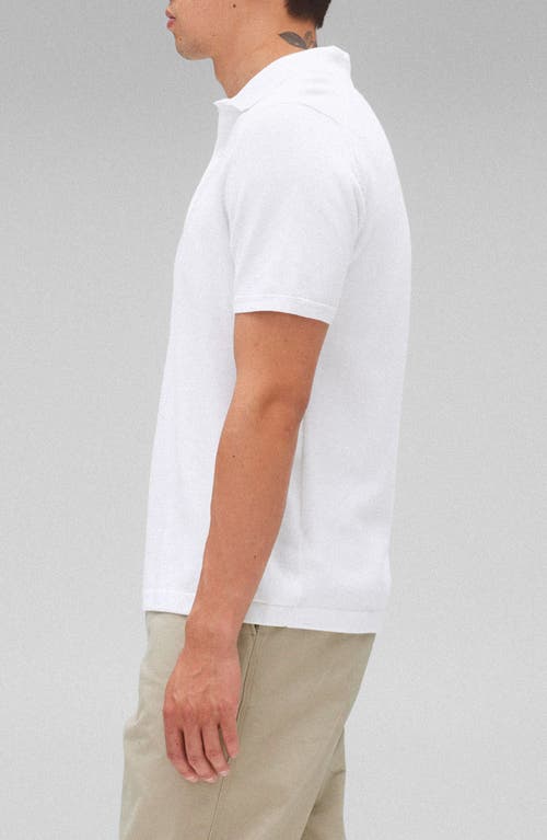 Reigning Champ Supima® Cotton Piqué Polo In White