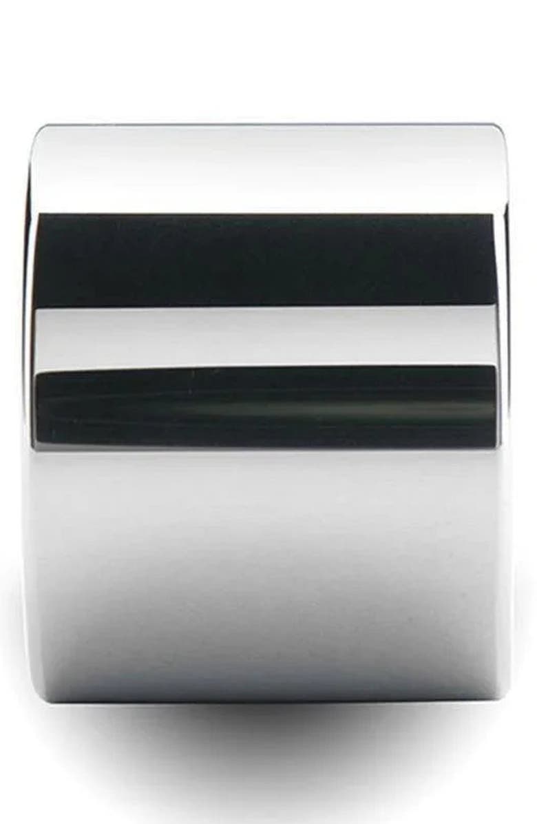 Larson Jewelers Texas Pipe Cut Tungsten Carbide Wedding Band, Alternate, color, Polished Silver