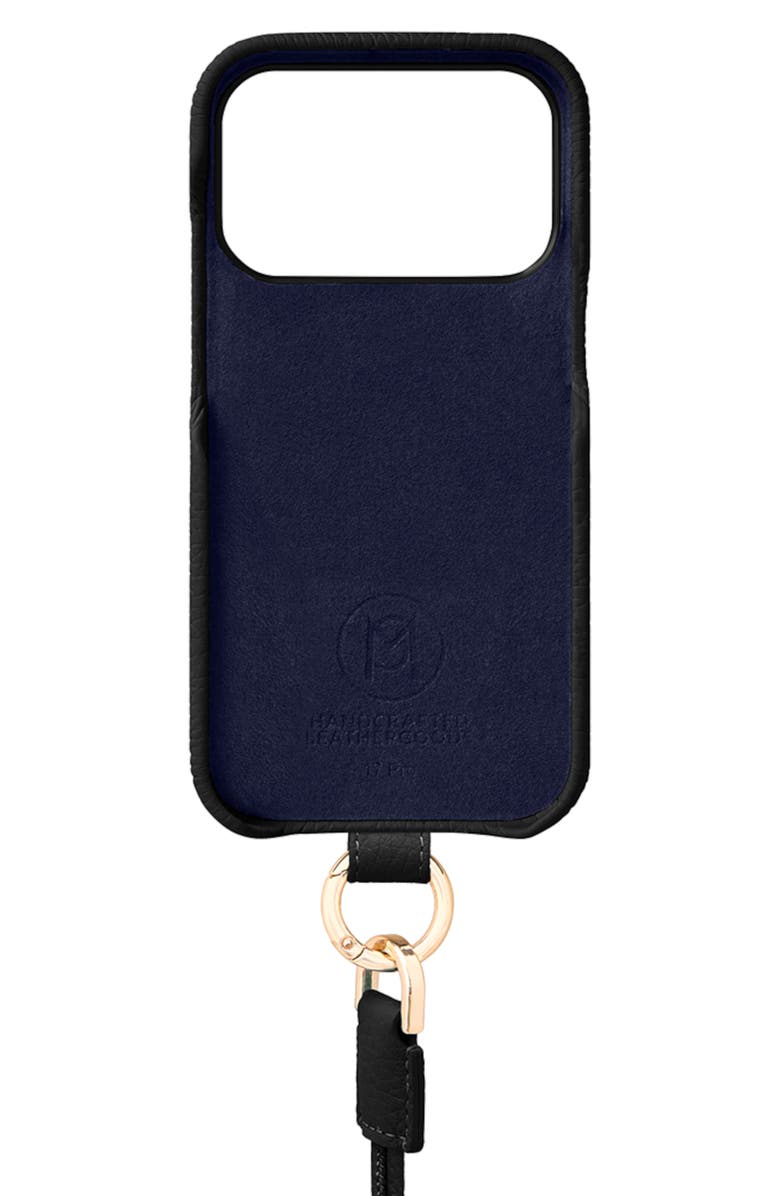 MAISON de SABRÉ Sling Phone Case, Alternate, color, Black Caviar