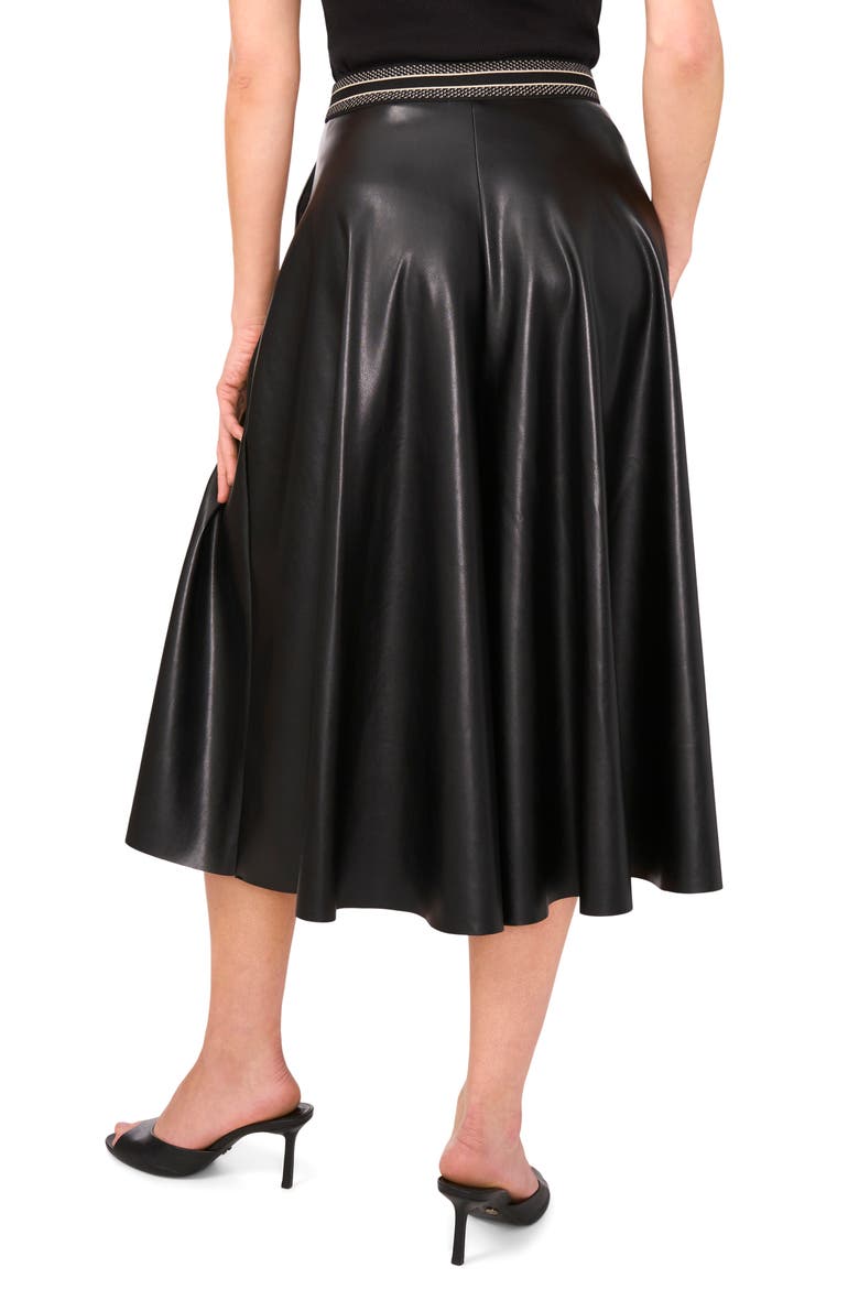 Faux Leather Crop Wide Leg Culotte Pants, Alternate, color, RICH BLACK