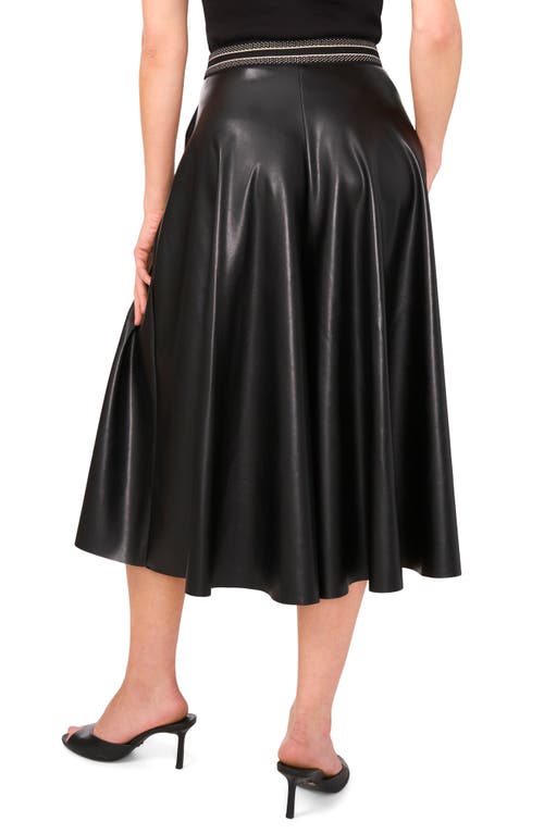 Vince Camuto Faux Leather Crop Wide Leg Culotte Pants