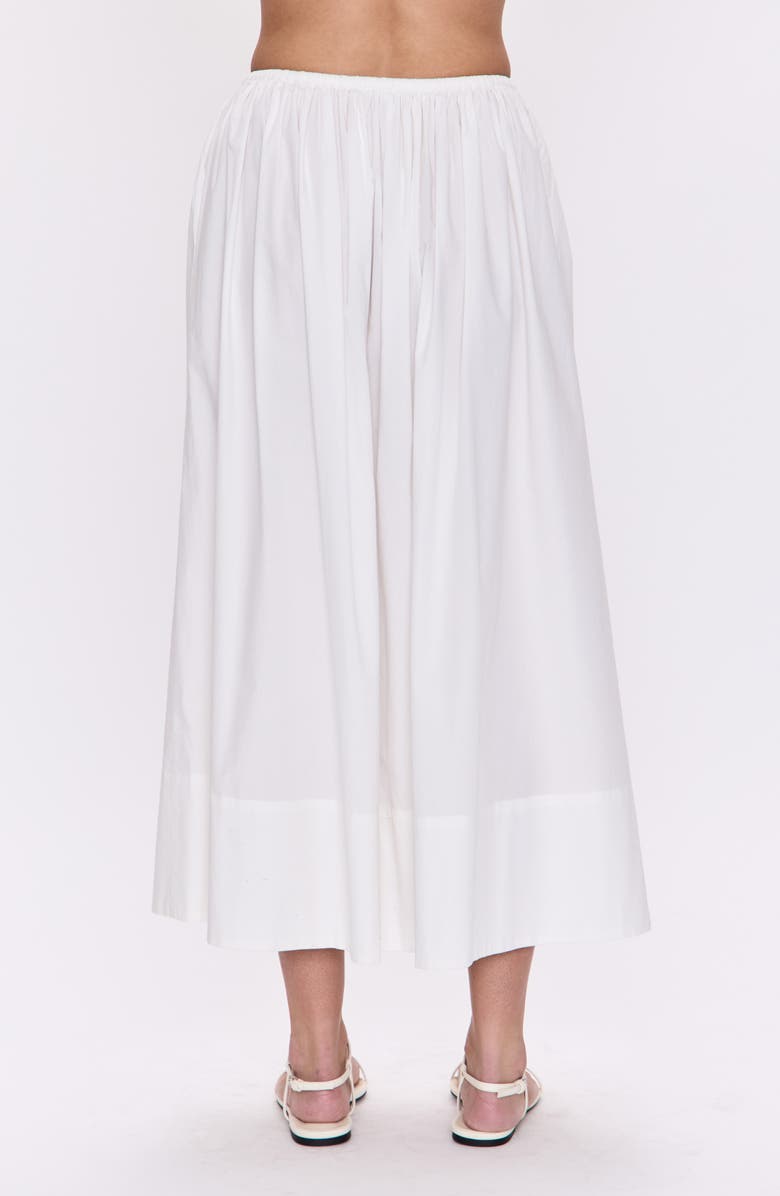 Pistola Noelle Stretch Cotton A-Line Midi Skit, Alternate, color, Le Blanc