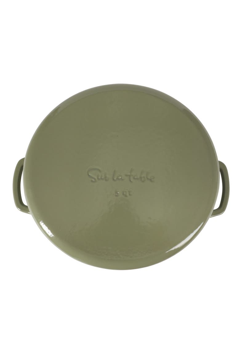 Enamel-Coated Cast Iron Dutch Oven Pot with Oven-Safe Glass Lid, Alternate, color, Juniper Green