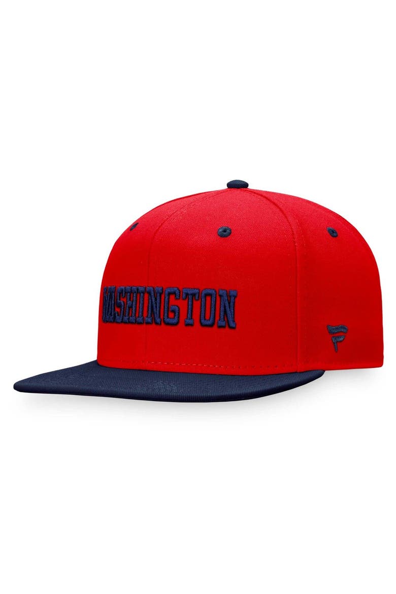 Men's Fanatics Branded Red/Navy Washington Capitals Heritage City Two-Tone Snapback Hat, Alternate, color, Red
