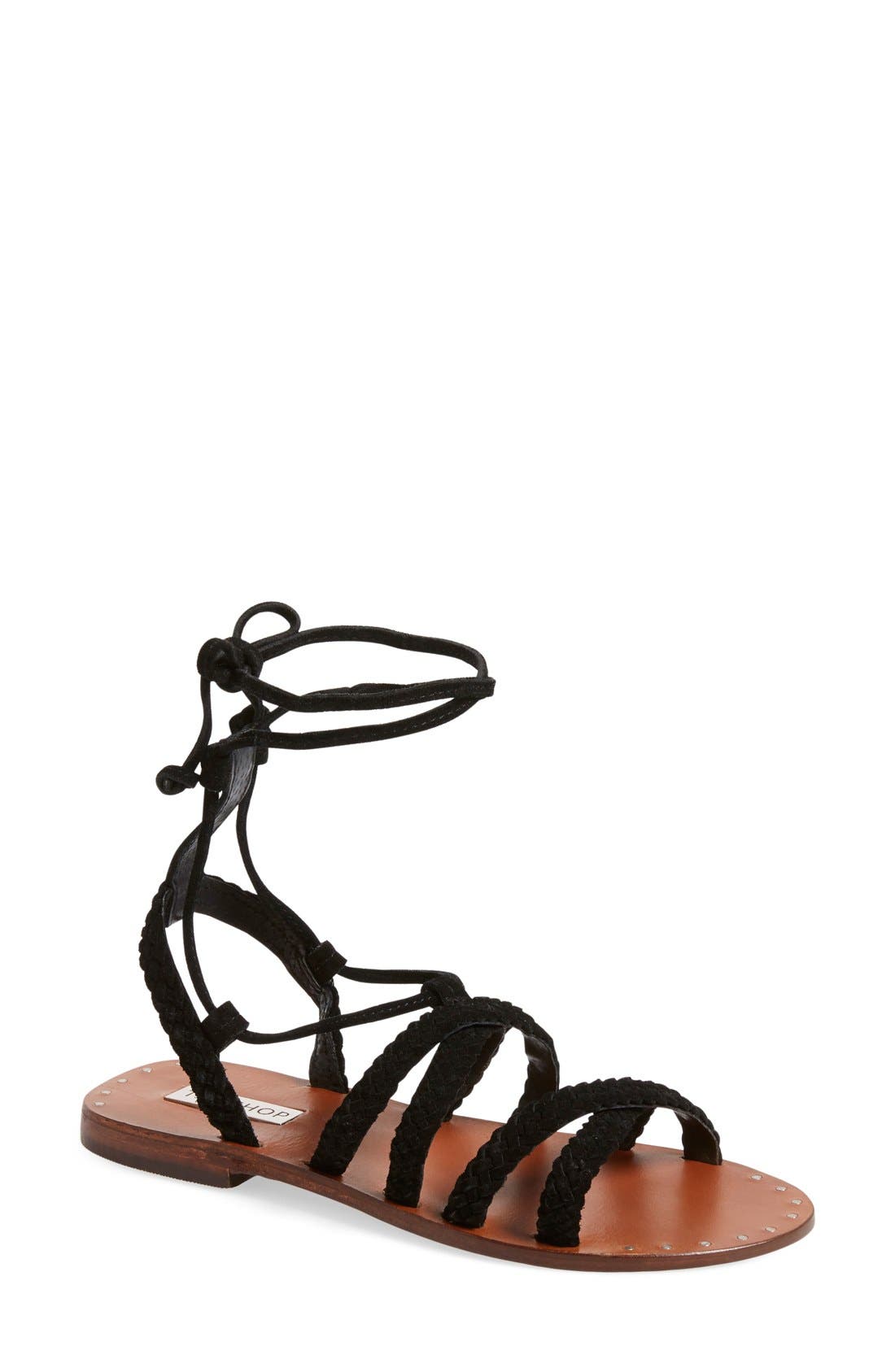 Topshop 'Farewell' Gladiator Sandals, Main, color, 