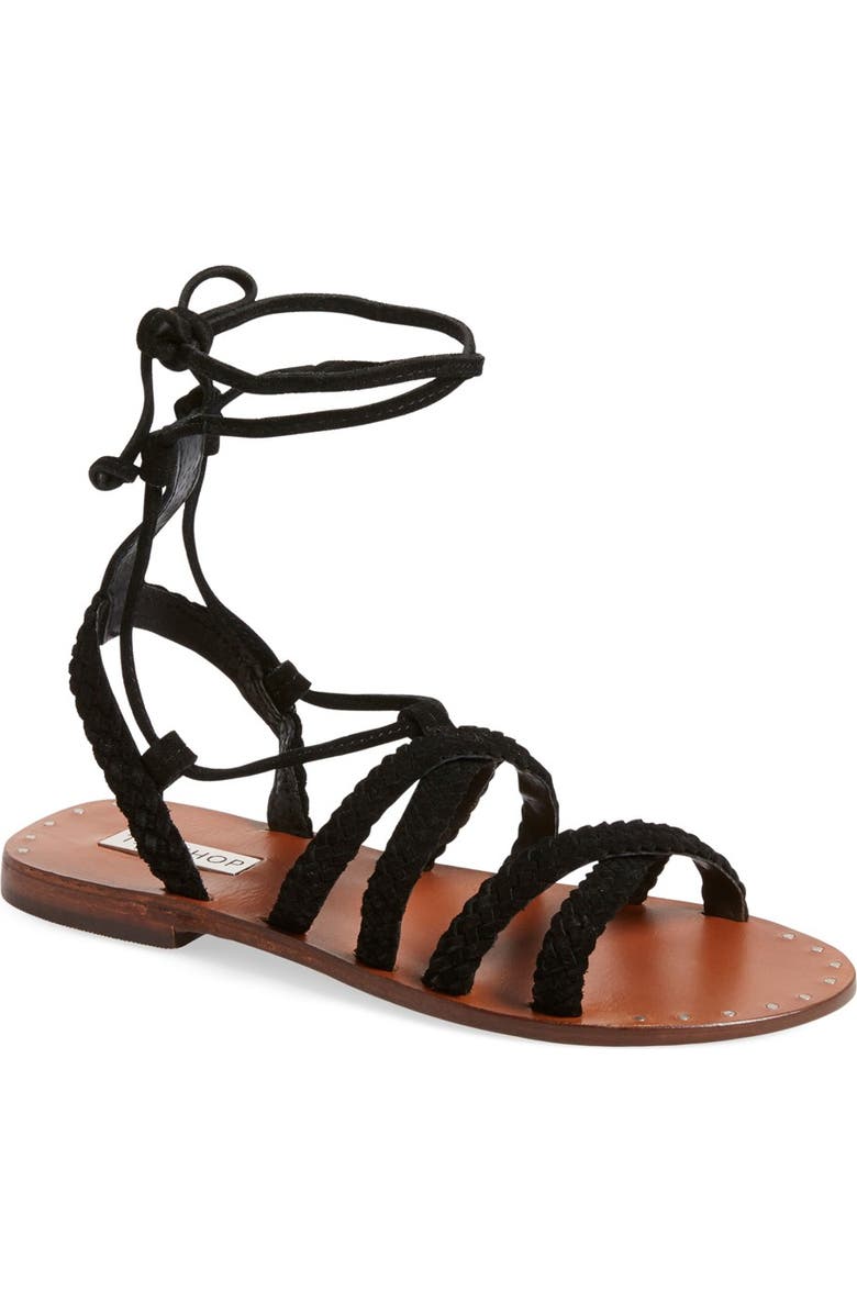 Topshop 'Farewell' Gladiator Sandals, Main, color,