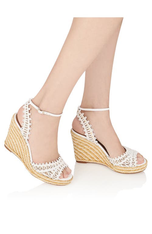 Aquazzura Round Toe Wedges Ankle Strap In White