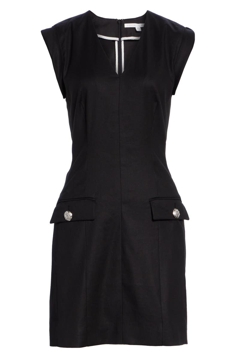 Veronica Beard Skylar Linen Blend Minidress, Alternate, color, 