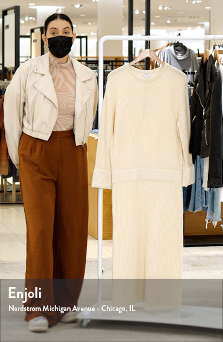 Jodie Long Sleeve Wool & Cashmere Blend Sweater Dress, sales video thumbnail