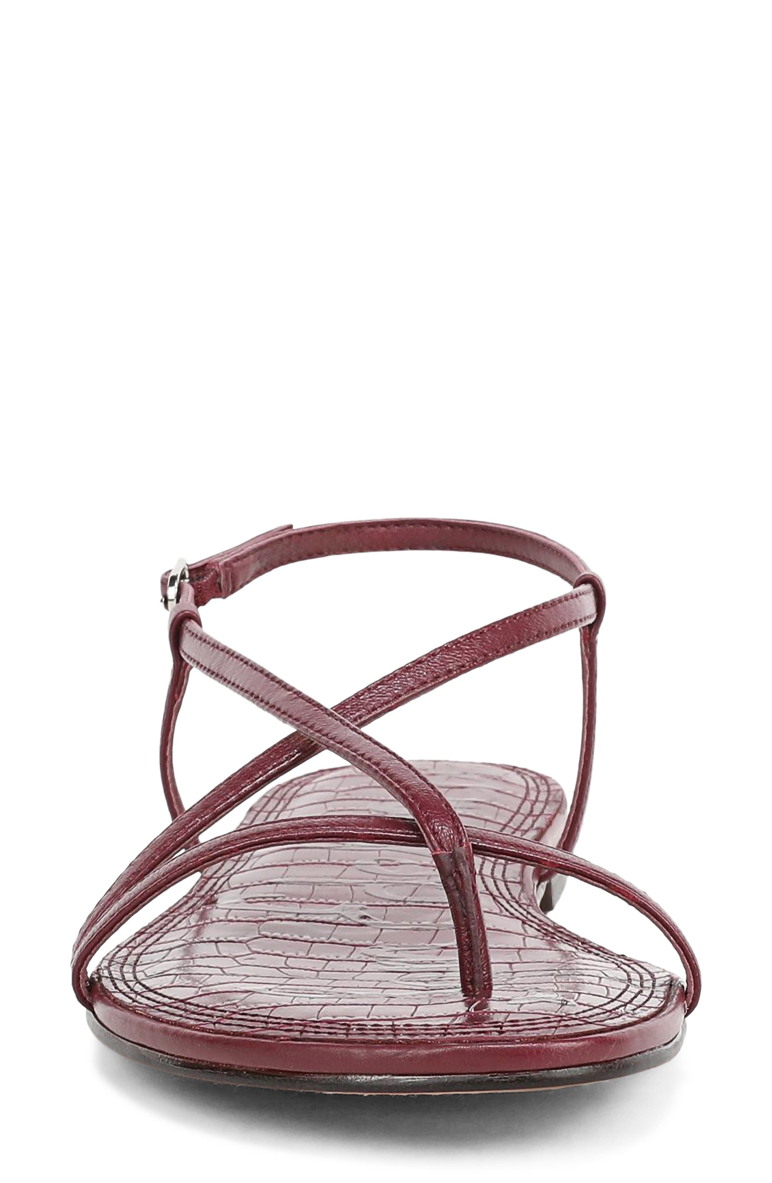 Calla Flat Sandal, Alternate, color, CHIANTI