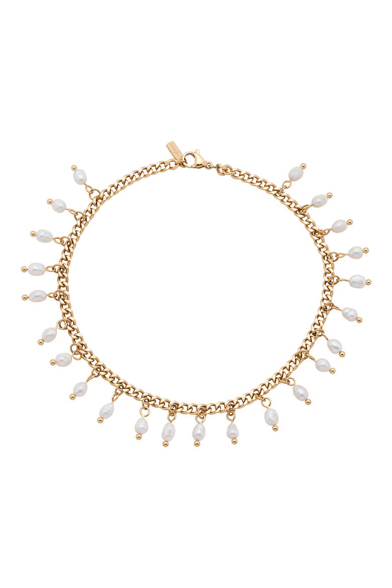 Vicente Freshwater Pearl Anklet, Main, color, WHITE