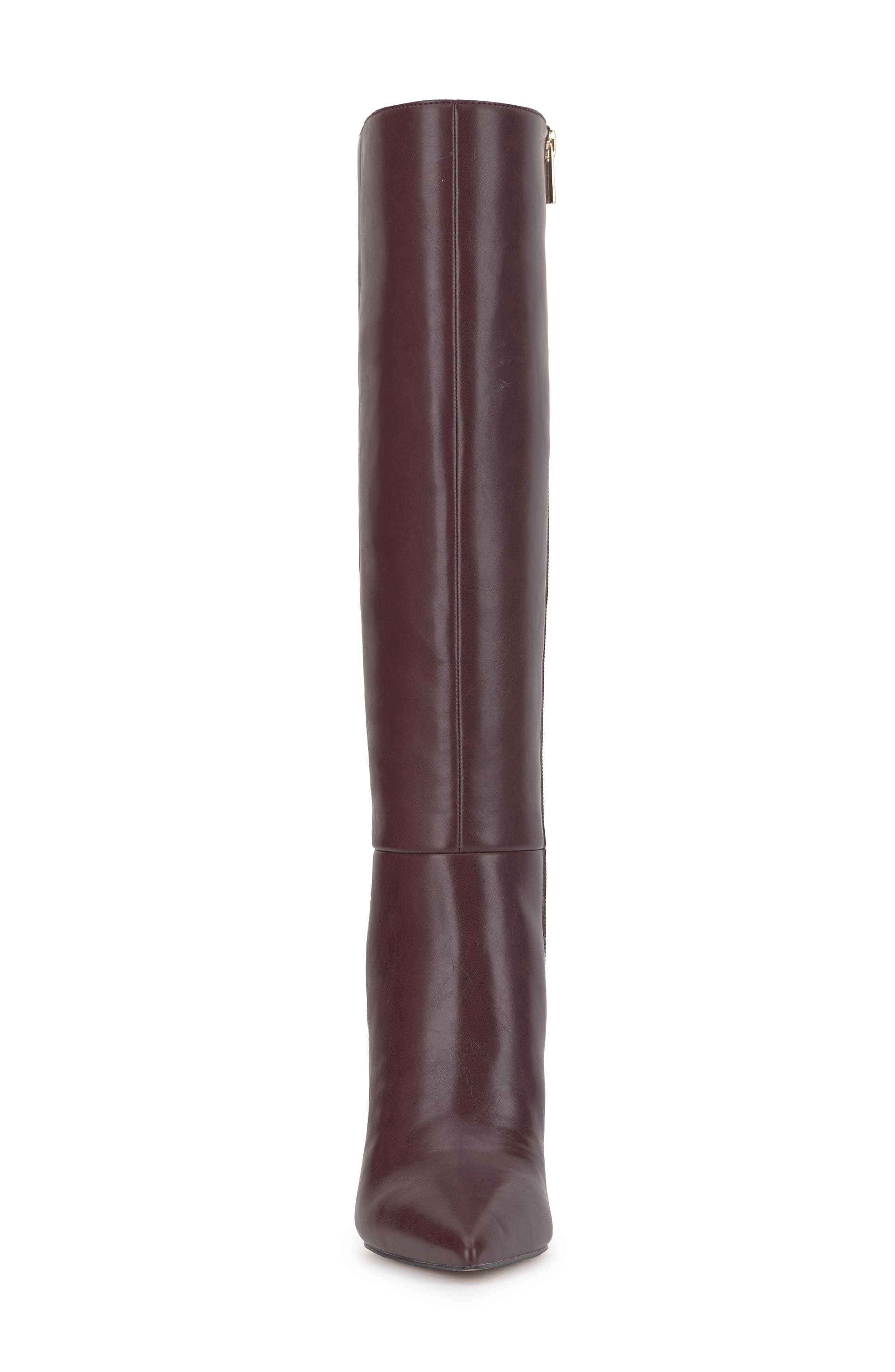 Dilea Faux Leather Knee High Boot, Alternate, color, CHERRY MAHOGANY