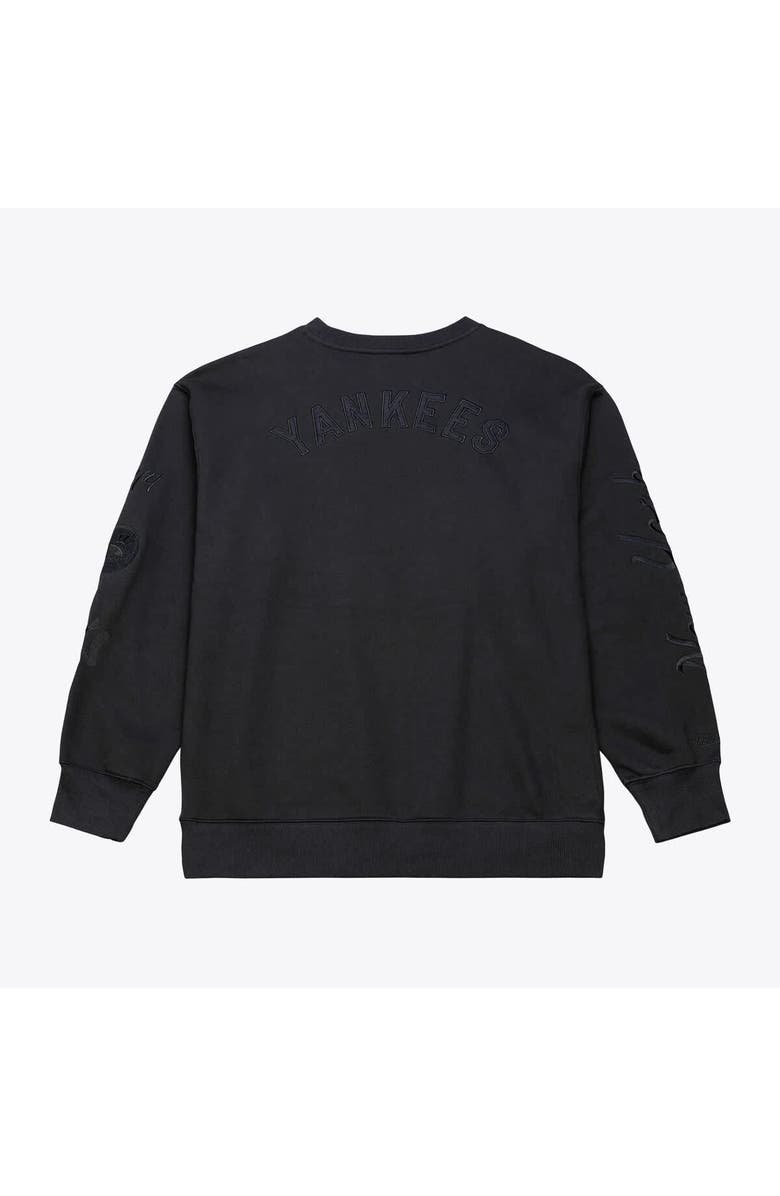 Mitchell & Ness Men's Mitchell & Ness Black New York Yankees Phantom Fleece Crewneck Sweatshirt, Alternate, color, Black